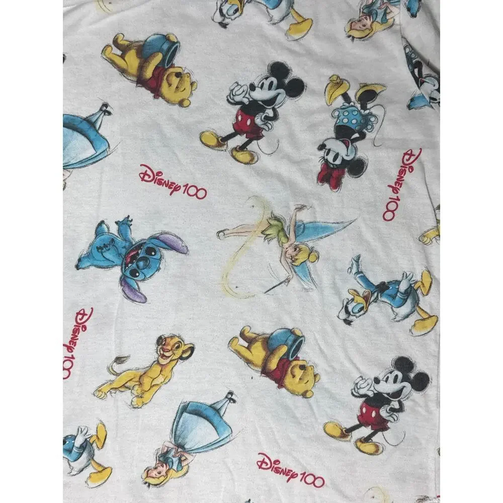 Disney 100 Character Graphic Tee Girls XXL 19 Character Print - Picture 5 of 5